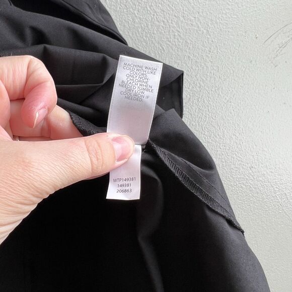 J. Jill Black Asymmetrical Hem Tunic Blouse Top Modest Modern Minimal - Small - Picture 9 of 9